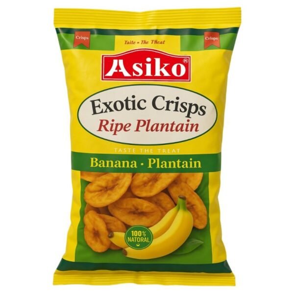 Asiko Plantain Chips Sweet Unsalted – 75g x 24